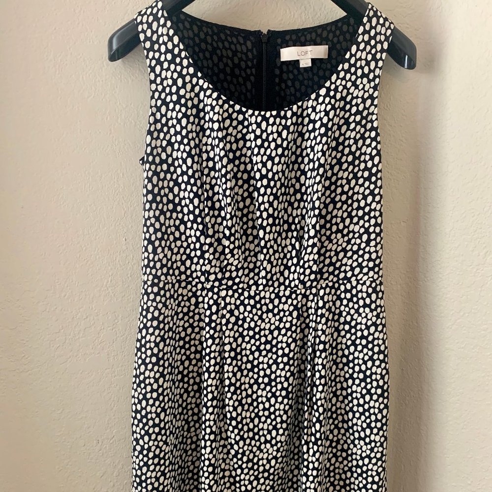 Loft Work Dress with White Dots